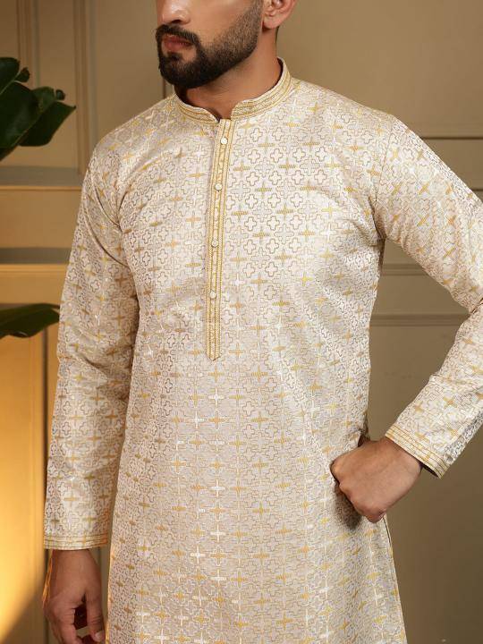 Van- 06 Mens Kurta Pyjama Jacquard Mumbai mens clothing market
